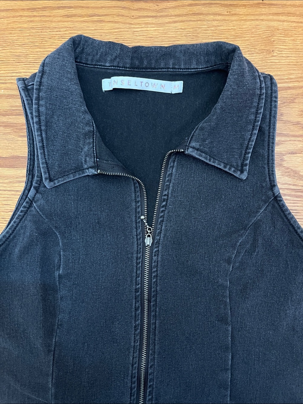 Juniors' Tinseltown Denim Zip Front Dress - Picture 3 of 9